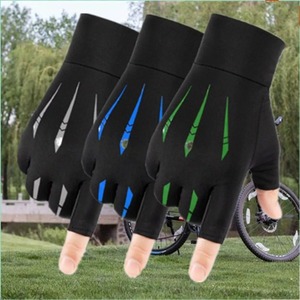 Guantes de seda de hielo para manicura profesional Anti UV, medio dedo, para decoración de uñas, protector solar para exteriores, protección UV fina sin dedos para lámpara UV - Product Image 6