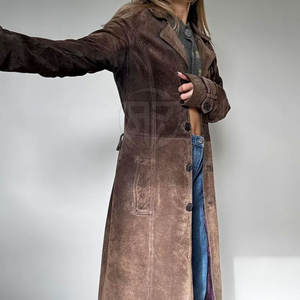 Abrigo de Cuero de Gamuza de Invierno Premium con Textura Suave, Diseño Moderno, Sensación Lisa, Características Ecológicas y Resistentes al Viento - Product Image 5