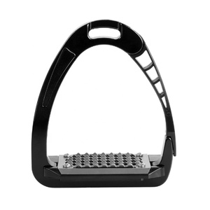 PAR DE ESTRIPULES DE SEGURIDAD RETRACTILLES DE COLORES PERSONALIZADOS, DE ALUMINIO Y POLÍMERO, PARA MONTAR A CABALLO, ACCESORIOS EQUÍPADOS PARA JINETES, NEGRO - Product Image 2