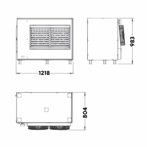 Calentador de Gas de Pared con Termostato Ajustable, Uso Industrial, Control por Aplicación, Clase A+ - Product Image 1