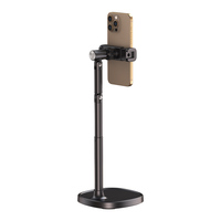 Support de téléphone portable flexible en alliage d'aluminium X66F pour diffusion en direct, support de prise de vue vidéo multifonctionnel réglable en hauteur