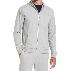 Chaqueta con capucha y cremallera con logotipo personalizado al por mayor poliéster de alta calidad elastano con diseño bordado bajo MOQ ropa sudaderas con capucha - Product Image 6