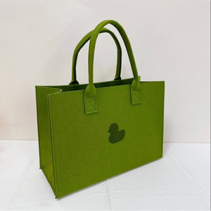 Vietnam Made Eco Friendly Felt <b>Tote</b> <b>Shopping</b> <b>Bags</b> Large Capacity Custom Logo Canvas Cotton Colorful Dot Pattern - Product Image 2