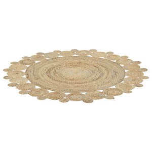 Alfombra redonda de yute beige, alfombra duradera ecológica de materiales naturales para la decoración del hotel en el hogar a precio al por mayor OEM ODM - Product Image 6
