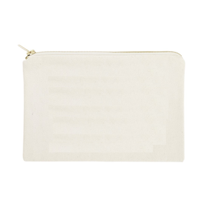 Bolsa de maquillaje de lona de algodón, Bolso multiusos con cremallera, bolsa de viaje, bolsa de lápiz artesanal en blanco con diseño de tamaño personalizado - Product Image 4