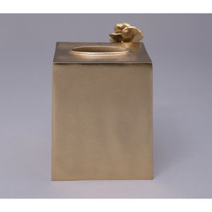 Luxury Gold <b>Tissue</b> Box Holder with Embossed Tulip Floral Design Decorative <b>Tissue</b> Cover <b>for</b> Home Office Hotel Living Room - Product Image 5