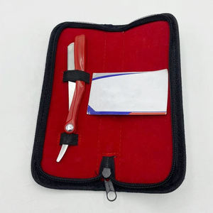 Vente en gros de haute qualité poignée en plastique PVC blanc rasoir de barbier professionnel rasoir droit durable - Product Image 4