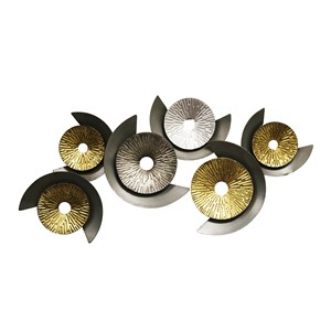 Alas angulares decorativas para el hogar, arte de pared para decoración de dormitorio, oficina, arte de pared de Metal con acabado dorado decorativo para la vida real en el hogar - Product Image 4