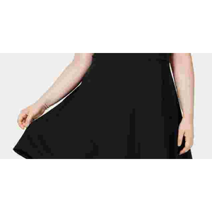 Abito da festa City Studios da donna, nero, taglia 14W, con spalline sottili, scollo a barca, sopra il ginocchio, vestibilità aderente e silhouette a trapezio svasata - Product Image 3