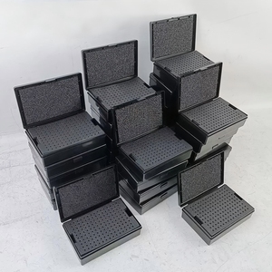 Boîte à charnières ESD personnalisée, doublure intérieure en éponge antistatique découpée par CNC, compartiments individuels séparés pour le rangement des composants. - Product Image 3