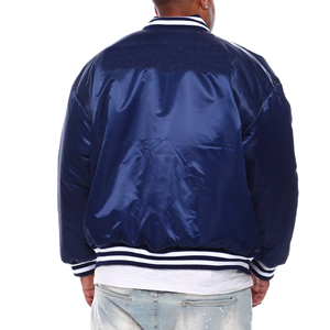 Chargeurs de baseball personnalisés Starter Cowboys Bomber Jackets pour hommes Équipe sportive de baseball en satin pour hommes Veste en satin pour hommes - Product Image 2