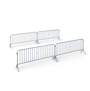 Barrière de contrôle des foules en acier temporaire galvanisé antirouille, facile à assembler, clôture de sécurité extérieure de 4 pieds - Product Image 1