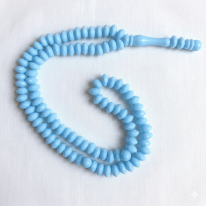 Rosario Musulmán Azul Celeste al por Mayor, Cuentas de Oración Islámicas Facetadas, Tasbih, Misbaha, Color Personalizado - Product Image 1
