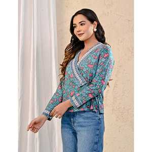 Top Transpirable con Estampado Jaal Verde y Cordones Laterales - Product Image 5