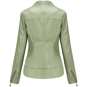 Chaqueta de cuero de motorista de piel de oveja para mujer, ropa de Moto duradera de textura pesada, ropa de calle moderna, relleno de algodón estampado a la moda - Product Image 4