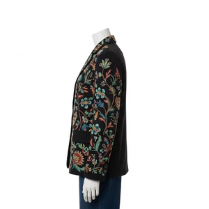 Blazer d'automne brodé à la main antistatique polyester coton tissu formel tenue décontracté léger confortable veste pour hommes - Product Image 4