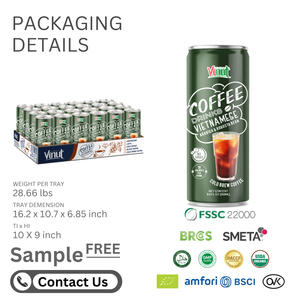 Muestra gratis-100% Natural Arabica & Robusta Coldbrew Coffee Can Drink 250ml-Etiqueta privada OEM-Bebidas al por mayor Vietnam - Product Image 5