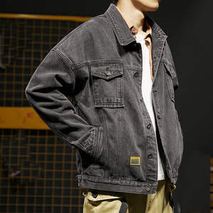 Veste en jean pour homme style déchiré coupe ajustée doublée sherpa épais bleu jean mode hiver streetwear vêtements d'extérieur décontractés - Product Image 4