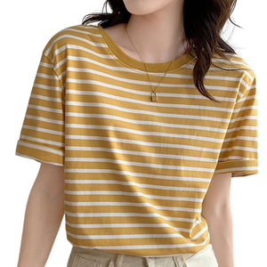 Haut court en tricot écologique pour femmes, tissu en coton, fabricant OEM, doux, respirant, lavable, hauts de mode formels en vrac - Product Image 3