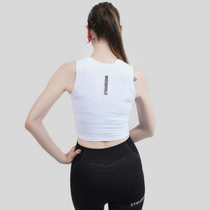 Gilet de gymnastique blanc GA Sports, vêtements de fitness confortables et élégants - Product Image 2