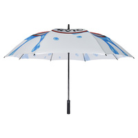 Parapluie de golf droit en fibre de verre, 130 cm, simple couche, entièrement imprimé, avec logo personnalisé, pour cadeaux d'entreprise et événements (vente en gros)