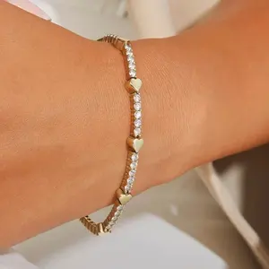 Pulsera de tenis vintage para mujer con 6 diamantes naturales de corte redondo, plata de ley chapada en oro, certificada por IGI - Product Image 6