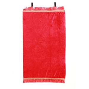 Tapis de prière en grenat scintillant avec mousse, durable et confortable pour la prière - Product Image 2