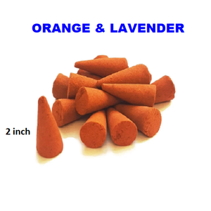Natural Orange& Lavender <b>Incense</b> Cones Wholesale Supply From Best Brand <b>Incense</b> Cones Backflow <b>Incense</b> Cones (Orange) - Product Image 1