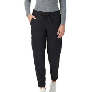 Coupe régulière 60% coton 40% polyester jambe droite survêtement vêtements pour femmes pantalon pantalon couleur grise tenue décontracté taille élastique - Product Image 5