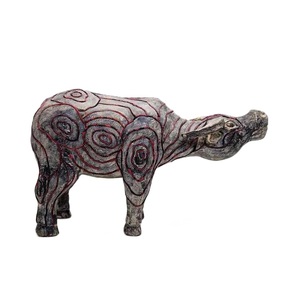 Vente en gros disponible Buffle en bois avec brocart de cire d'abeille imprimé à la main et motif de terrasses décoration de la maison du Vietnam - Product Image 1
