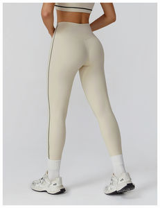 2025 mallas deportivas transpirables para mujer Spandex/poliéster bolsillos hasta la rodilla estiramiento Fitness Yoga entrenamiento esencial - Product Image 3