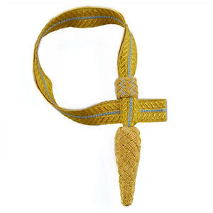 Haute qualité fait à la main fil d'or matériel épée noeud tactique épée noeuds Badge usine directe uniforme épée noeuds - Product Image 3