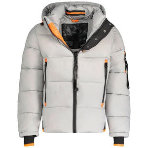 Puños elásticos exclusivos, chaqueta acolchada con capucha acolchada y cremallera, bolsillos con cremallera de tendencia, ropa de abrigo cálida ligera, chaqueta duradera - Product Image 5