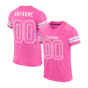 เสื้ออเมริกันฟุตบอลแบบสั่งทำพิเศษ ผ้าโพลีเอสเตอร์ ระบายอากาศ ป้องกันแบคทีเรีย ซับเหงื่อ น้ำหนักเบา - Product Image 1