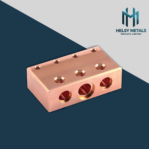 High Purity Copper Manifold VMC Machined Precision Drilled <b>Ports</b> and Threaded <b>Holes</b> for Gas Distribution Systems - Product Image 5