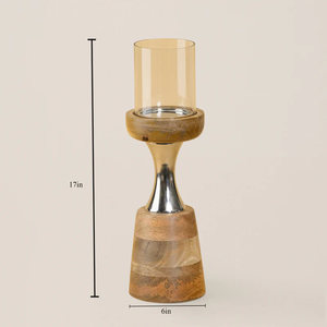 Fabrication OEM de bougeoirs traditionnels en bois pour la décoration intérieure indienne, alliant l'artisanat hérité à l'élégance fonctionnelle - Product Image 6