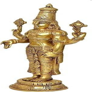 Aona รูปปั้นเทวรูปทองเหลืองสีดำและสีทอง18นิ้วการออกแบบสำหรับงานแต่งงานดิวาลีปูจา - Product Image 3