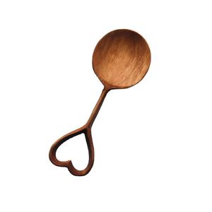 Vitrapro-cuchara de madera con mango de corazón, utensilio de cocina de diseño Vintage, 100% - Product Image 1