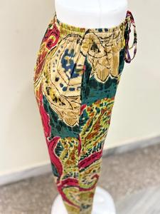 กางเกงลำลองพิมพ์ลายแนวแอบสแตรกหลากสีชุดนอนผ้าฝ้ายสไตล์โบฮีเมียนสีสันสดใส - Product Image 3