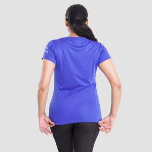 Women's Royal Blue Sports Jersey T-<b>Shirt</b>-Micro Mesh <b>Polyester</b> - Product Image 4