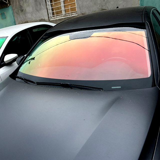 VLT85% IRR99% Red Chameleon Tint Hd Car Window Film Windshield Solar Colored Sunset Chameleon Film for Car Body
