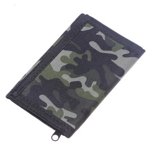 Golden Crown Camouflage Slim Trifold Sports Outdoor <b>Wallets</b> with <b>Zipper</b> Travel Polyester Unisex - Product Image 2