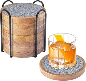 High Quality High Quality Kitchen Home Decor Mat Breaded Cotton Rope and Wooden <b>Table</b> Coaster at an Unbelievable <b>Low</b> Price - Product Image 1