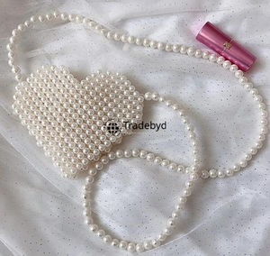 Luxe perle pochette sac de soirée sac à main de mariée à la main fête porter accessoire de créateur pour les femmes Tradebyd - Product Image 2