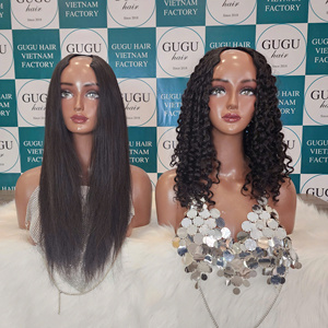 Venta al por mayor 100% de lujo vietnamita V parte peluca Pixie peluca rizada cabello humano crudo vendedores productos para mujeres negras - Product Image 5