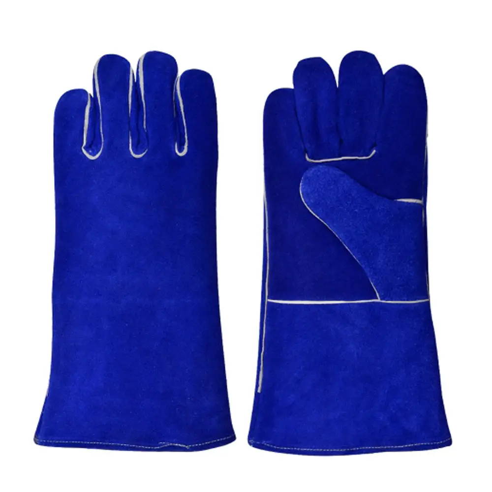 Benutzer definierte Logo Handschuhe Leder arbeit Langlebige wasserdichte Schweiß garten Kuh Split Leder Sicherheits arbeits handschuhe