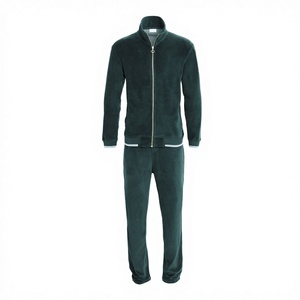 ชุดสเวตเตอร์ผ้ากำมะหยี่สำหรับผู้ชายโลโก้ออกแบบได้ตามต้องการผ้าฝ้าย100% ระบายอากาศสีดำเข้มขนาด M ถึง4XL ฤดูหนาว - Product Image 1