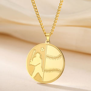 High Quality New Fashion Style 925 <b>Silver</b> 14K Gold Plated Personality Baseball <b>Charm</b> Moissanite HipHop Pendants Unisex Baseball - Product Image 4