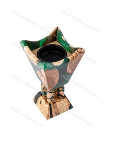 Nouveauté, brûleur Bakhoor artisanal en bois et résine époxy, porte-encens traditionnel à cône de charbon de bois pour bois de santal - Product Image 4