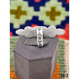 Southwest Handmade Turquoise Peacock Dahlia & Sterling Silver <b>Adjustable</b> <b>Ring</b> Rose Gold Plated Bezel Setting for Gift - Product Image 3
